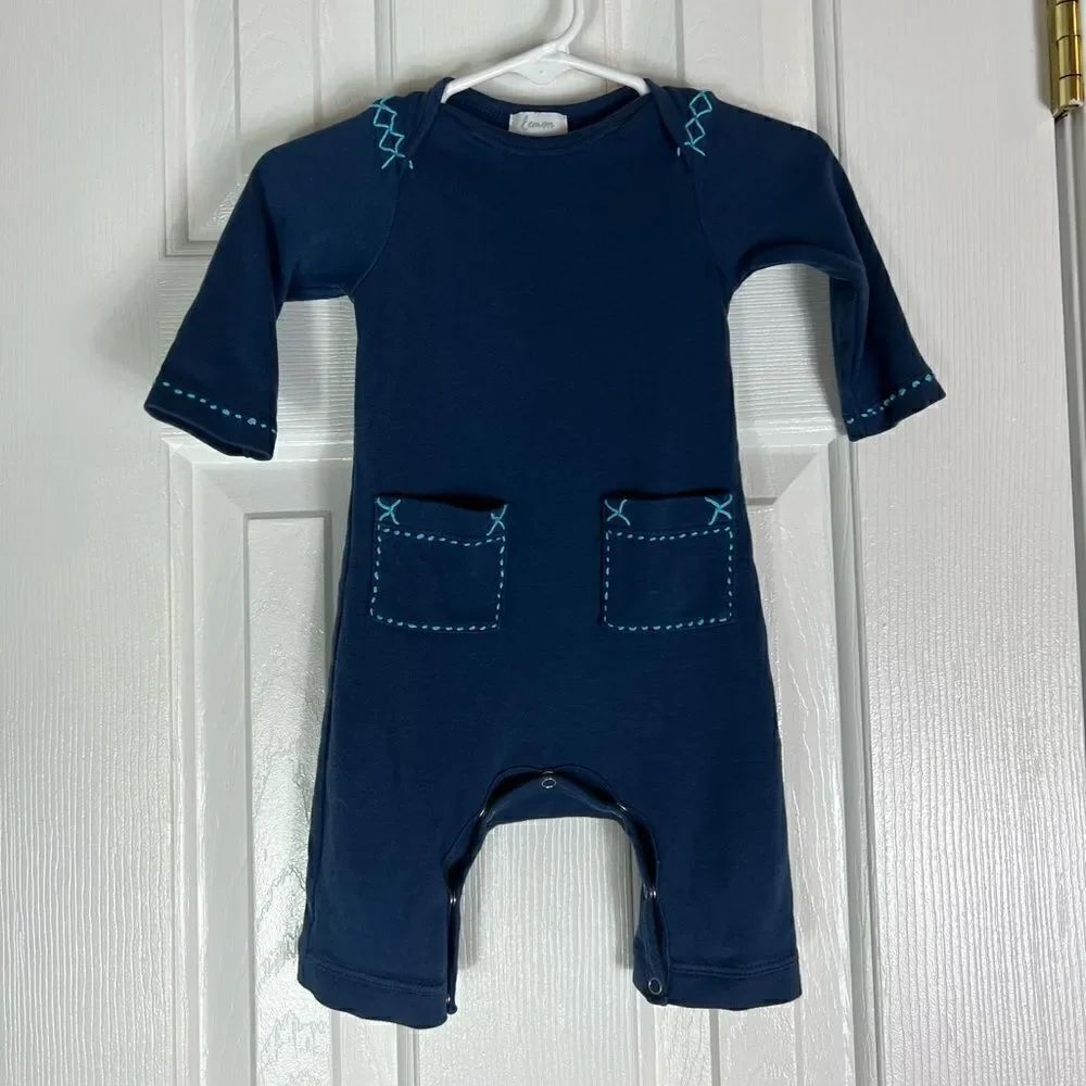 Lemon Loves Layette Boys Romper Size 3/6m